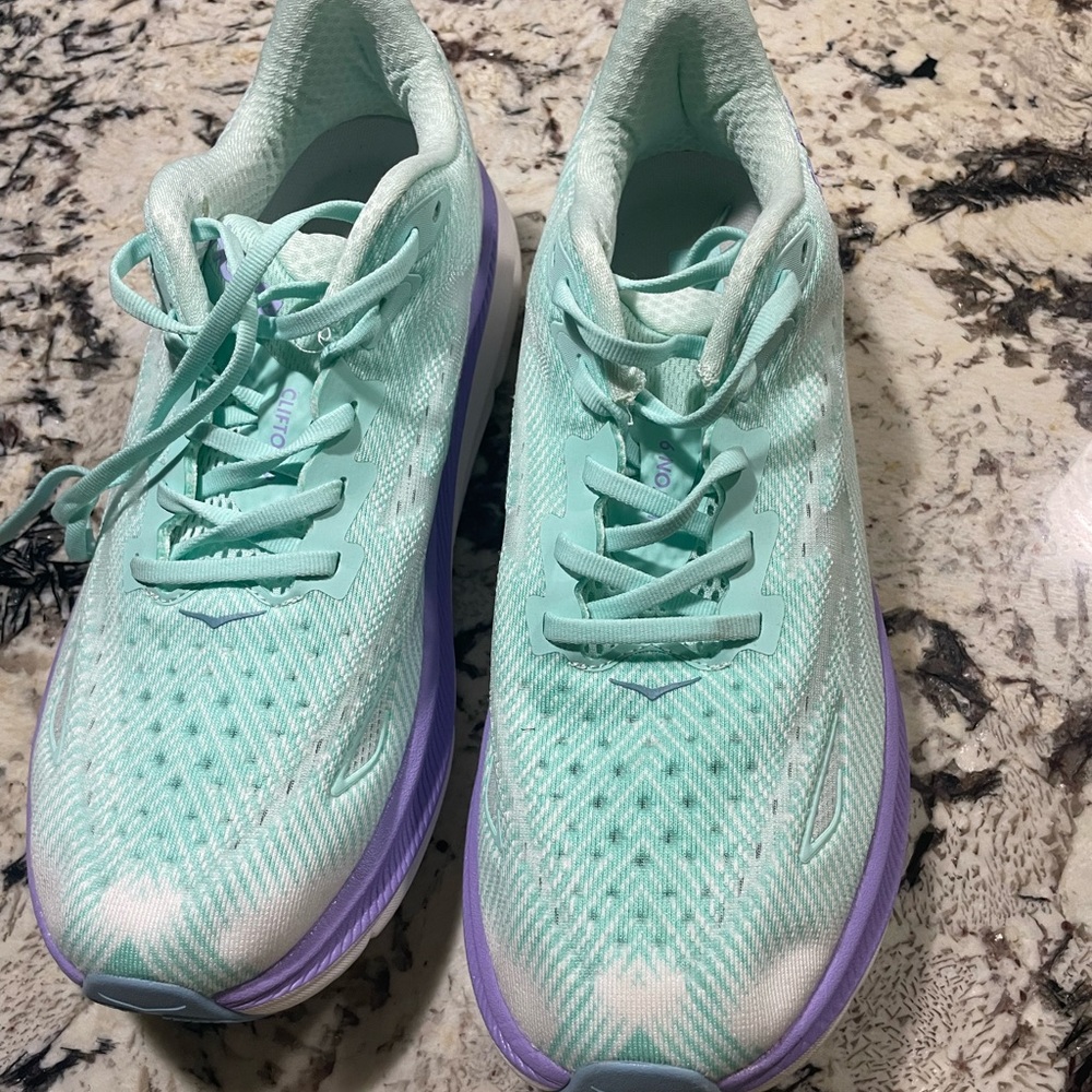 Hoka Women's Aqua and Lavender Athletic Shoes